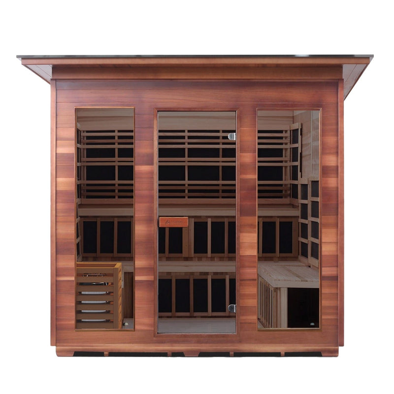 Enlighten InfraNature Duet Diamond 8 Hybrid Infrared/Traditional Outdoor Sauna | 8 Persons