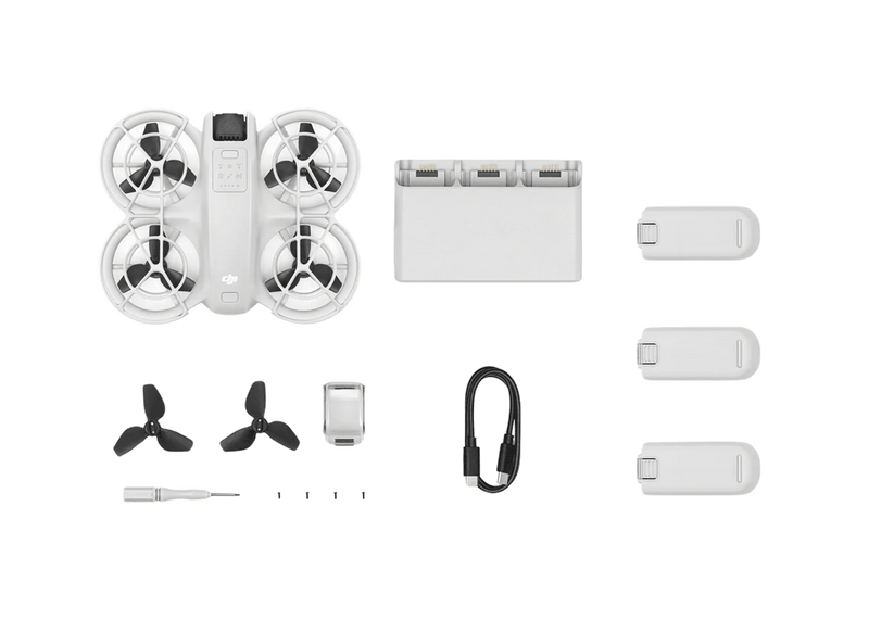 DJI Neo Combo - Palm-Sized 4K Stabilized Video Drone with 3 Batteries