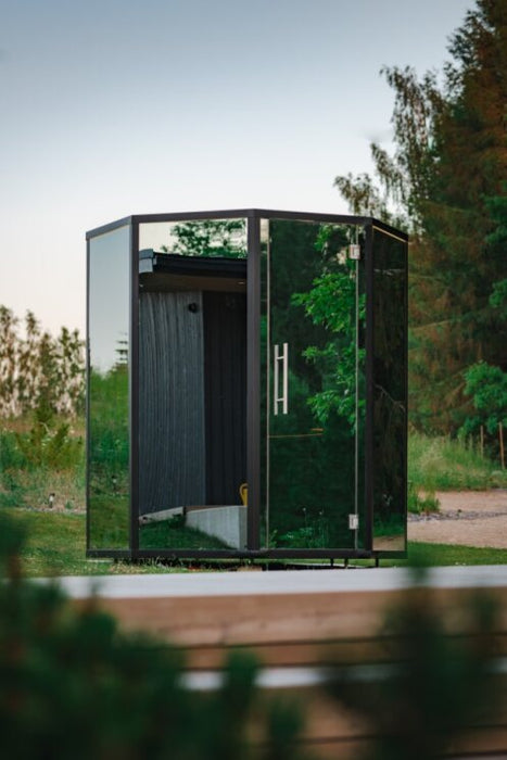 Haljas Hele Glass Single Standard Outdoor Sauna | 4 Person