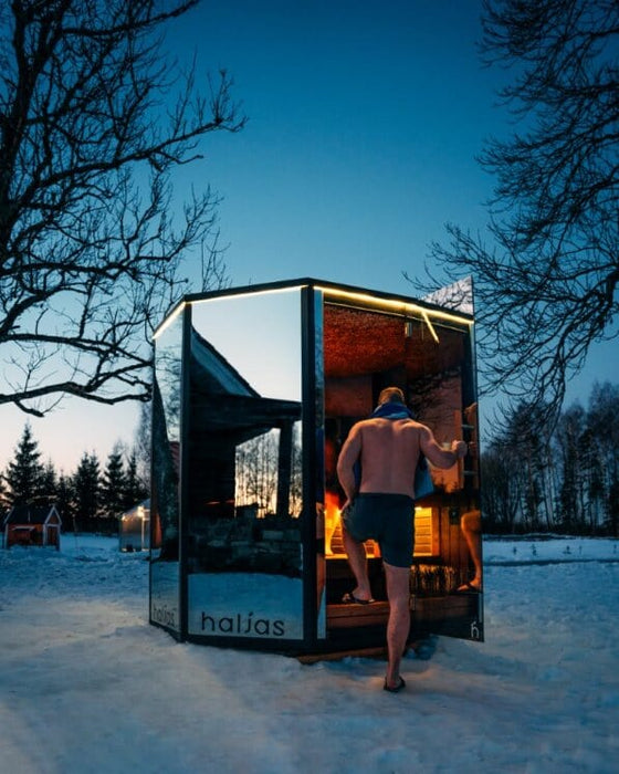 Haljas Hele Glass Single Luxury Outdoor Sauna | 7 Persons