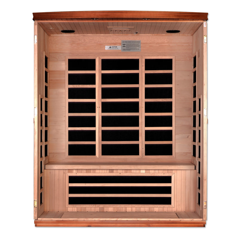 Dynamic Sauna Lugano Low EMF Far Infrared Sauna | DYN-6336-02 | 3 Persons