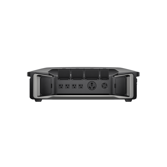Delta Pro ultra inverter rear view opened ports