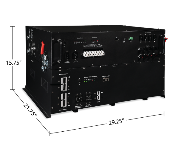 Aims Power All In One Onboard Solar Generator- Heavy Duty Industrial Grade 5.58kWh Battery 3kW Pure Sine Inverter Charger 1400 Watt Solar Input