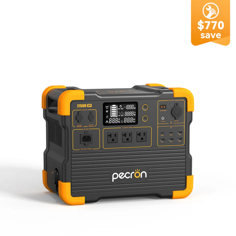 PECRON E1500LFP Expandable Portable Power Station Solar Generator (2200W | 1536Wh)