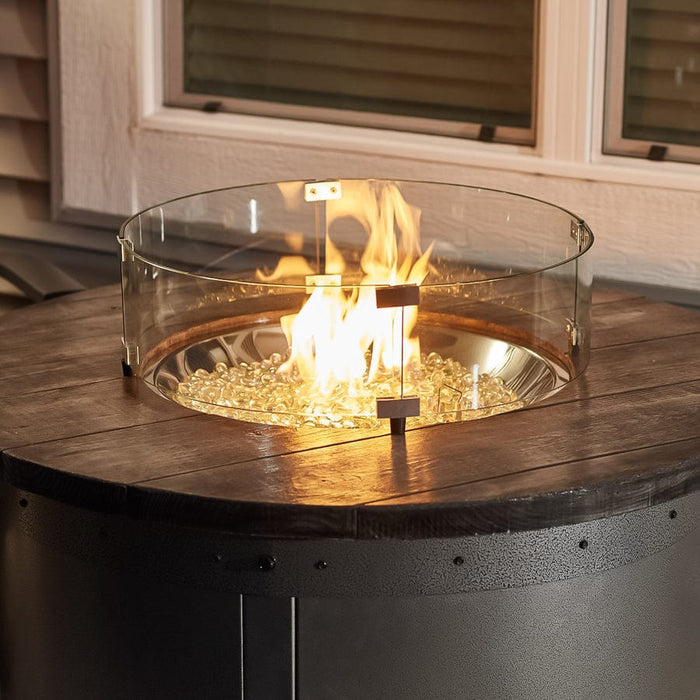 Outdoor Greatroom Edison Round Gas Fire Pit Table