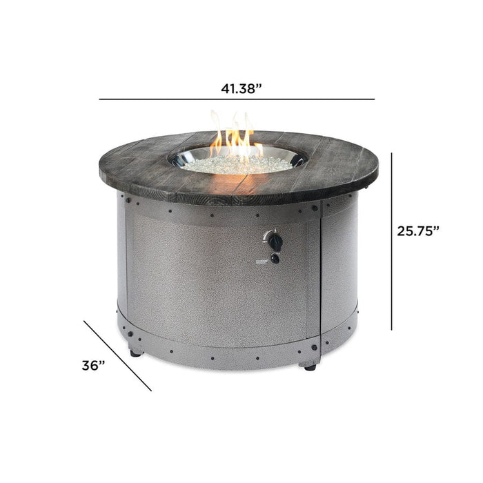 Outdoor Greatroom Edison Round Gas Fire Pit Table