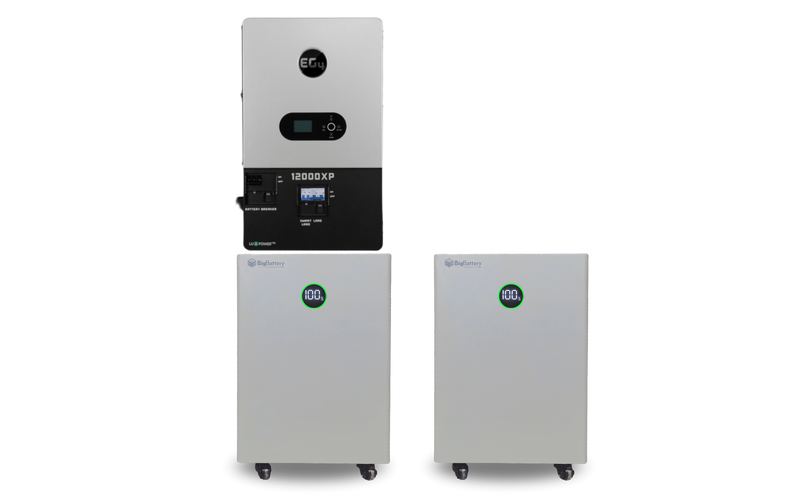 EG4 & BigBattery Hybrid Power Kit | 12kW 120/240V Output 48VDC Inverter - 30kWh System Bundle | 1 x EG4 12000XP Inverter + 2 x BigBattery NEXUS