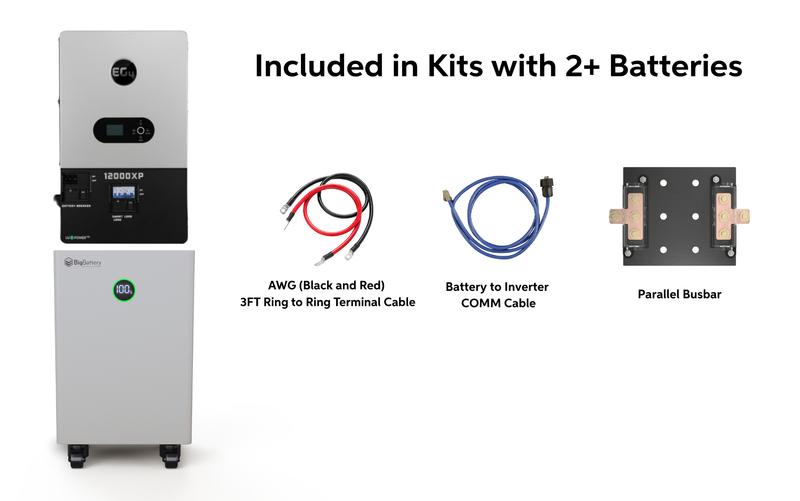 EG4 & BigBattery Hybrid Power Kit | 12kW 120/240V Output 48VDC Inverter - 15kWh System Bundle | 1 x EG4 12000XP Inverter + 1 x BigBattery NEXUS
