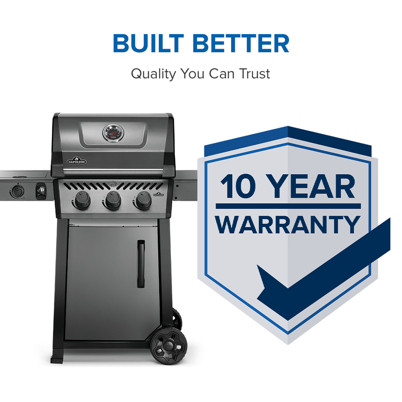 Napoleon FreeStyle 365 Graphite Grey Propane Gas Grill with Range Side Burner