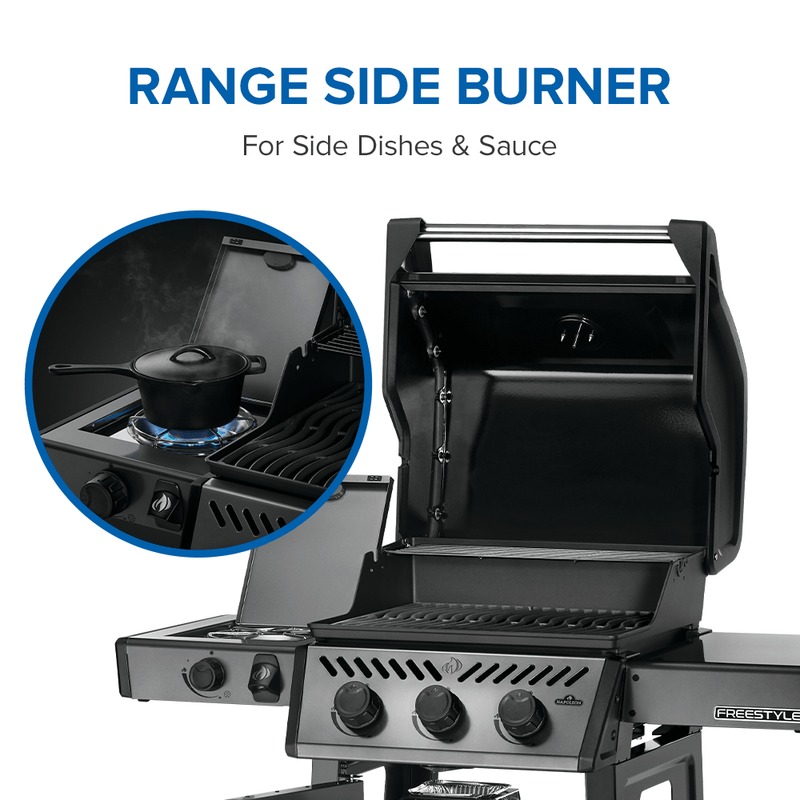 Napoleon FreeStyle 365 Graphite Grey Propane Gas Grill with Range Side Burner