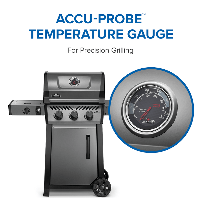 Napoleon FreeStyle 365 Graphite Grey Propane Gas Grill with Range Side Burner