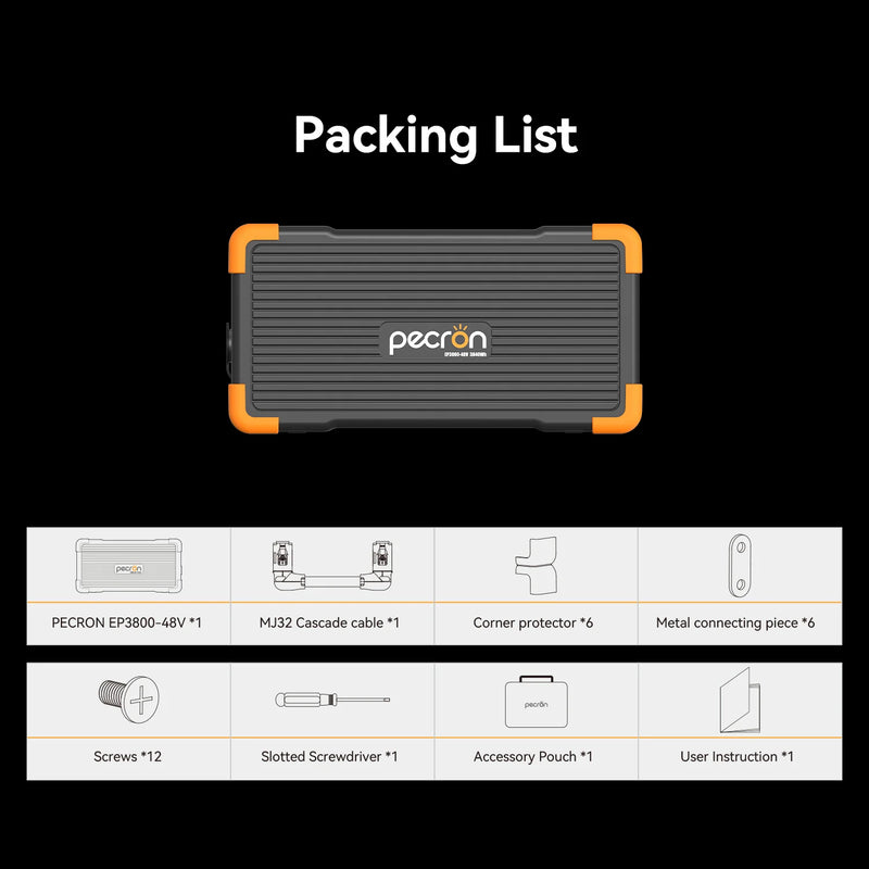 Pecron EP3800-48V Expansion Battery 3840Wh