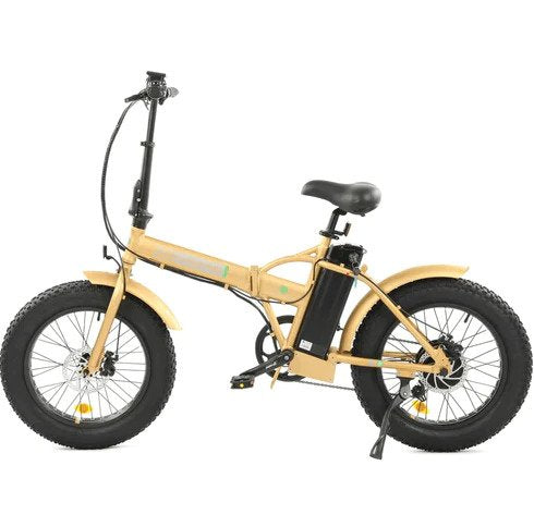 Ecotric 20" Fat Tire Portable and Folding Electric Bike - Gold