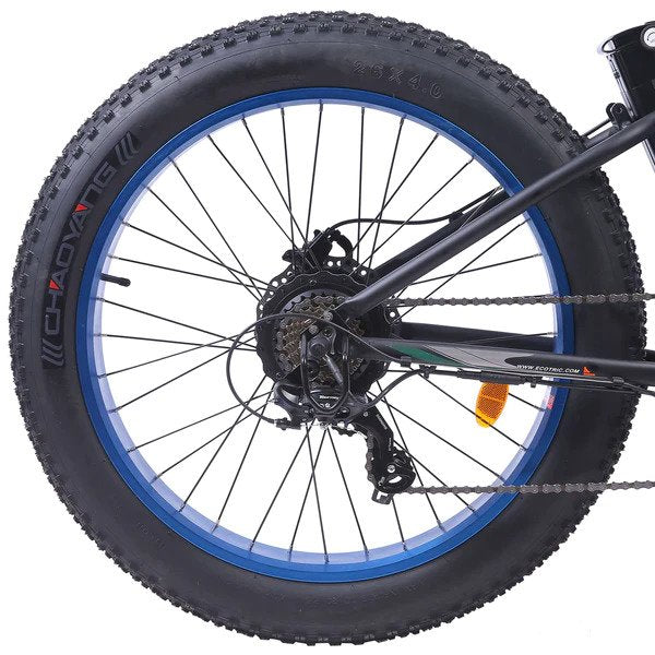 Ecotric Hammer Fat Tire Electric Bike - Blue