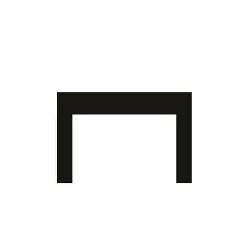 American Hearth 35" Flush 3-Sided 1-Piece (6x3) Black (40 W x 29 H) Surround