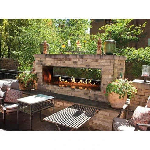 American Hearth Carol Rose 48" Outdoor Linear See-Thru Fireplace