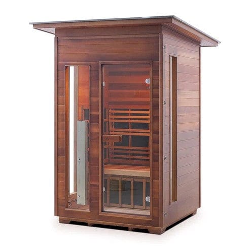 Enlighten InfraNature Duet Diamond 2 Hybrid Infrared/Traditional Outdoor Sauna | 2 Persons