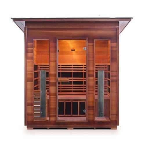 Enlighten InfraNature Duet Diamond 4 Hybrid Infrared/Traditional Outdoor Sauna | 4 Persons