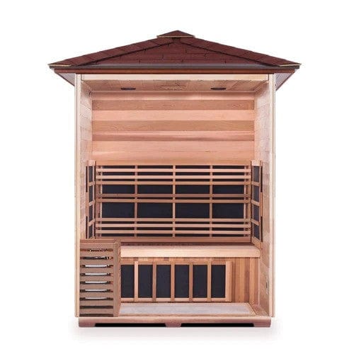 Enlighten InfraNature Duet Sapphire 3 Hybrid Infrared/Traditional Outdoor Sauna | 3 Persons