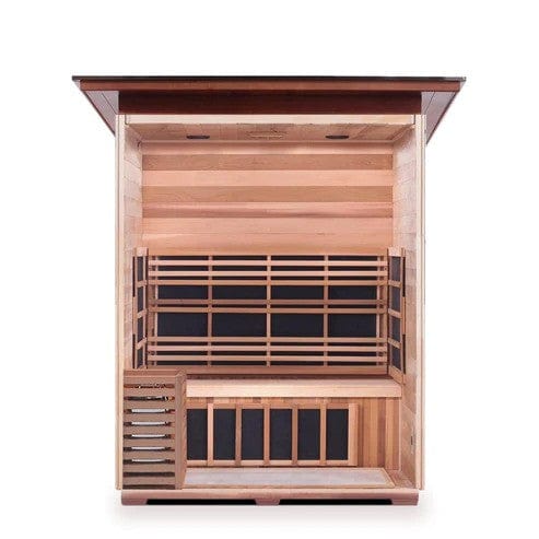 Enlighten InfraNature Duet Sapphire 3 Hybrid Infrared/Traditional Outdoor Sauna | 3 Persons