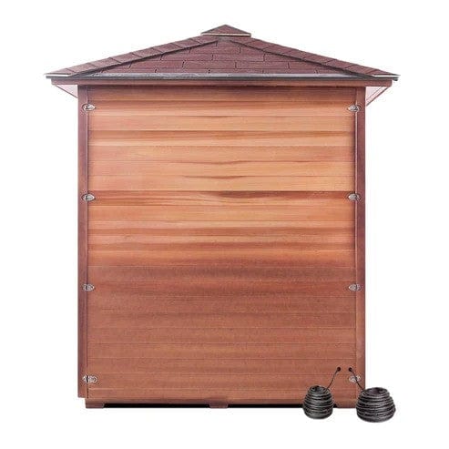 Enlighten InfraNature Duet Sapphire 4 Hybrid Infrared/Traditional Outdoor Sauna | 4 Persons