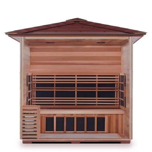 Enlighten InfraNature Duet Sapphire 4 Hybrid Infrared/Traditional Outdoor Sauna | 4 Persons