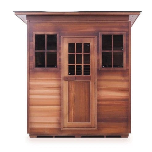 Enlighten InfraNature Duet Sapphire 4 Hybrid Infrared/Traditional Outdoor Sauna | 4 Persons