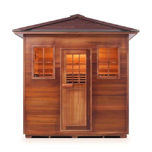 Enlighten InfraNature Duet Sapphire 5 Hybrid Infrared/Traditional Outdoor Sauna | 5 Persons