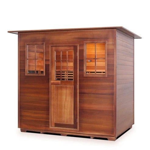 Enlighten InfraNature Duet Sapphire 5 Hybrid Infrared/Traditional Outdoor Sauna | 5 Persons