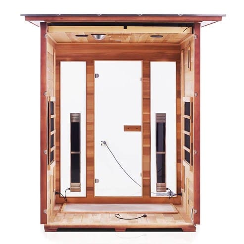 Enlighten InfraNature Original Rustic 3 Full Spectrum Infrared Outdoor Sauna | 3 Persons