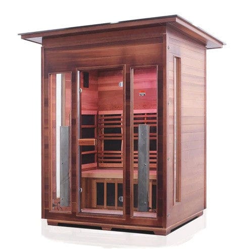 Enlighten InfraNature Original Rustic 3 Full Spectrum Infrared Outdoor Sauna | 3 Persons