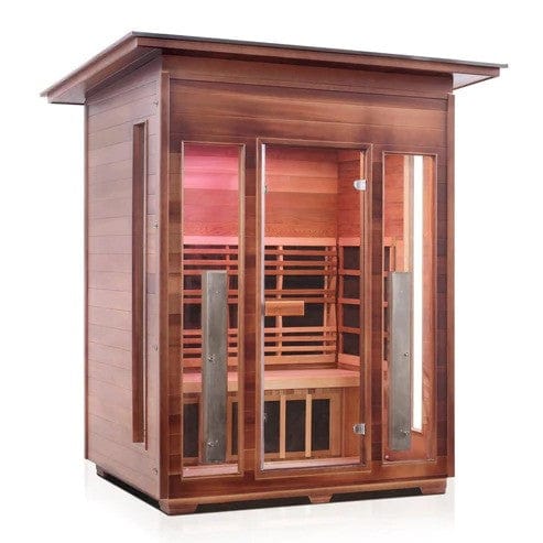 Enlighten InfraNature Original Rustic 4 Full Spectrum Infrared Outdoor Sauna | 4 Persons