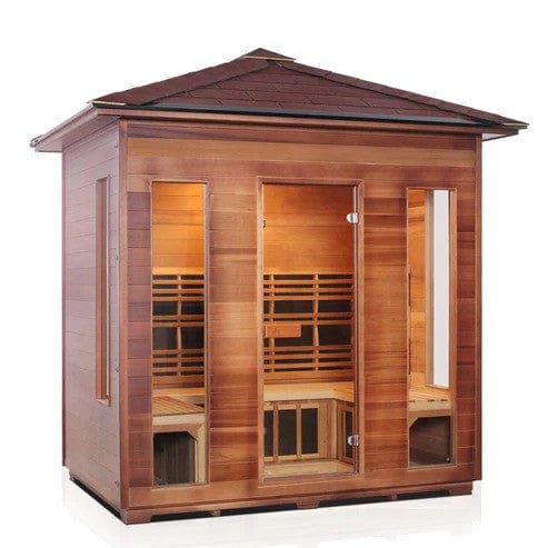 Enlighten InfraNature Original Rustic Full Spectrum Infrared Outdoor Sauna | 5 Persons