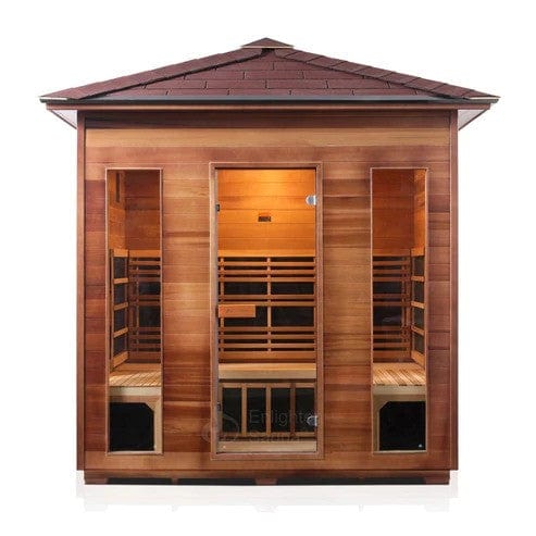 Enlighten InfraNature Original Rustic Full Spectrum Infrared Outdoor Sauna | 5 Persons