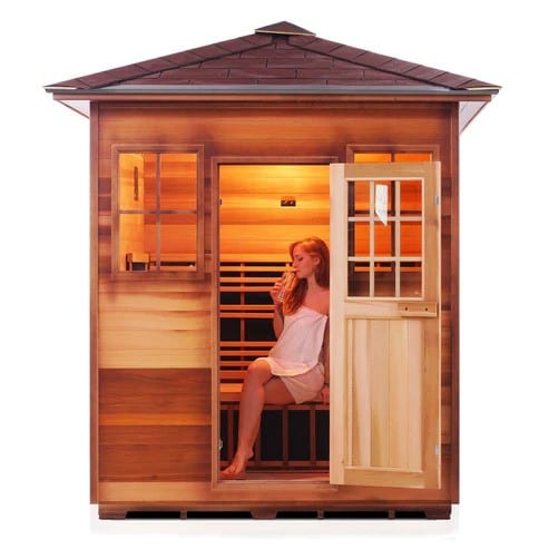 Enlighten InfraNature Original Sierra 4 Full Spectrum Infrared Outdoor Sauna | 4 Persons