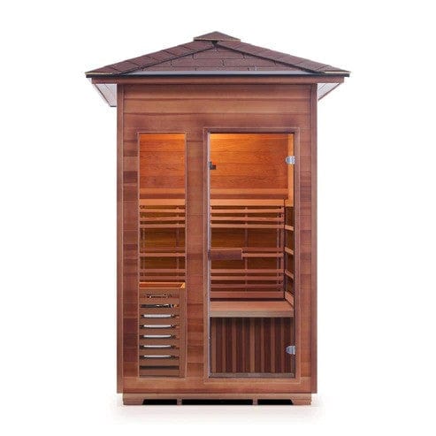 Enlighten SaunaTerra SunRise 2 Dry Traditional Outdoor Sauna | 2 Persons