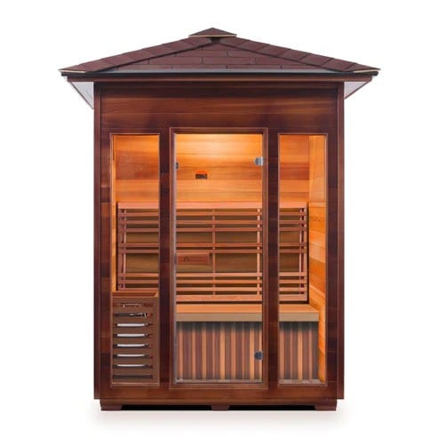 Enlighten SaunaTerra SunRise 3 Dry Traditional Outdoor Sauna | 3 Persons