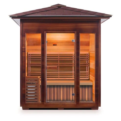 Enlighten SaunaTerra SunRise 4 Dry Traditional Outdoor Sauna | 4 Persons