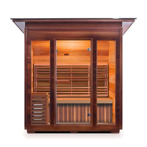 Enlighten SaunaTerra SunRise 4 Dry Traditional Outdoor Sauna | 4 Persons