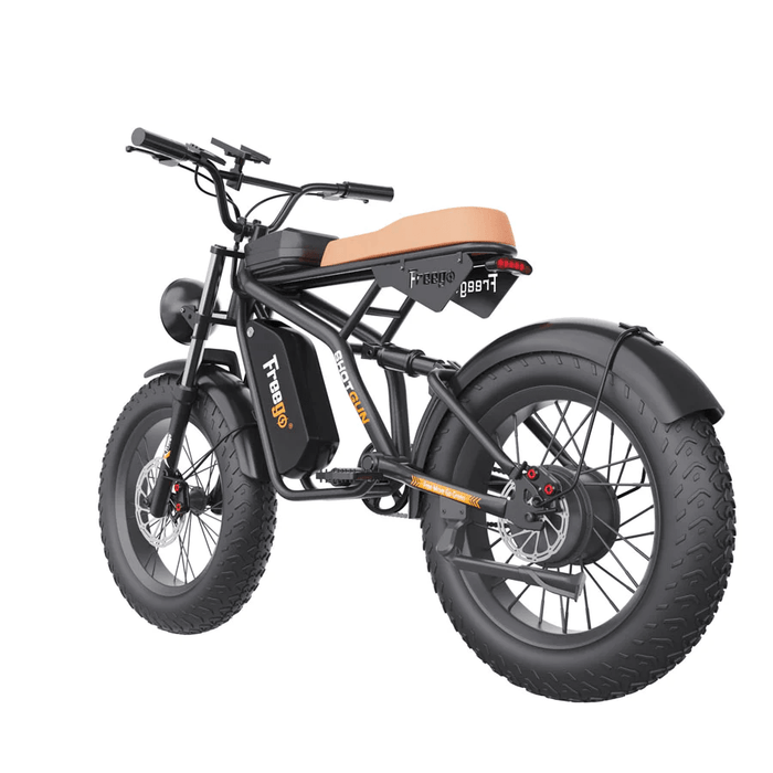 Freego F1 Fat Tires Off Road Black Electric Bike 1200W Powerful Motor Removable Battery