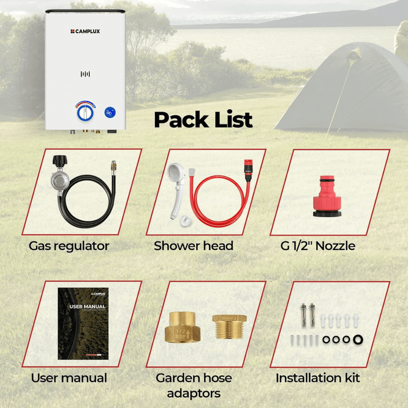 Camplux First F10 LPG Camping Water Heater