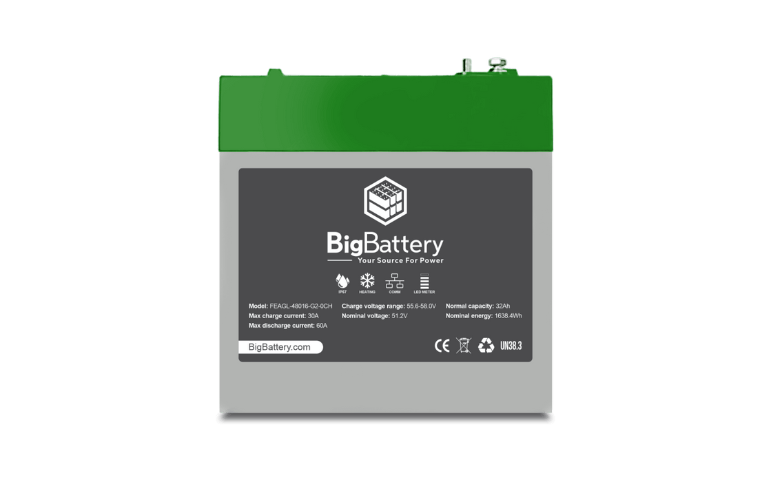 BigBattery 48V EAGLE 2 – LiFePO4 – 32Ah – 1.63kWh