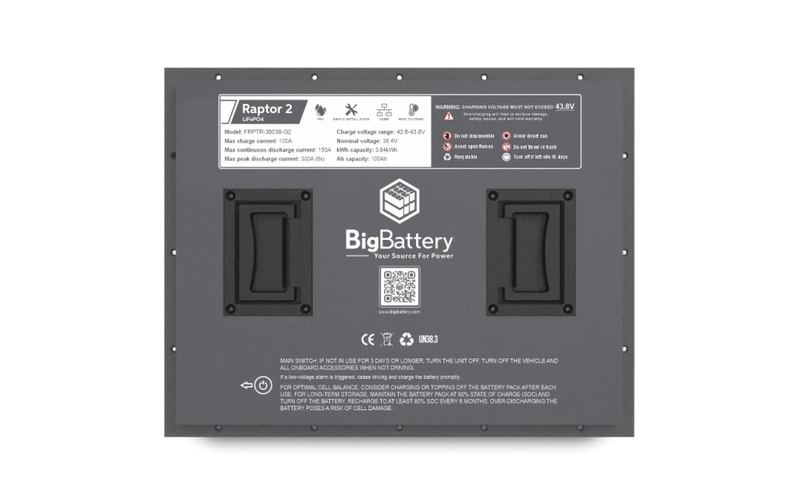 BigBattery 36V RAPTOR 2 – 3.84kWh LiFePO4
