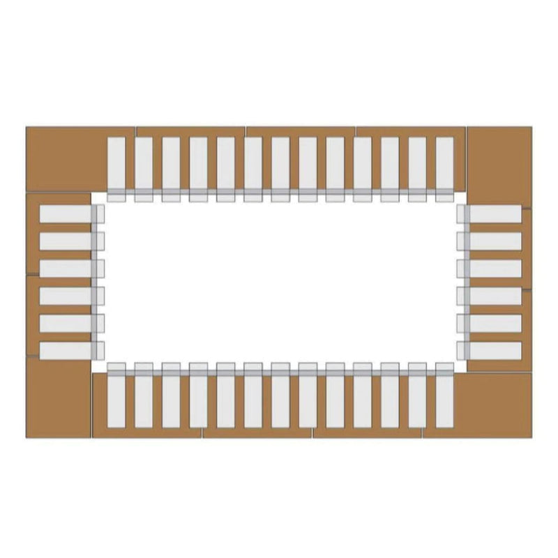 Firegear 25" Square Flat Pan Paver Ready Fire Pit Package with Match Throw Ignition System