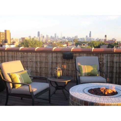 Firegear Round Flat Pan Paver Ready Natural Gas Fire Pit Package with Match Throw Ignition System