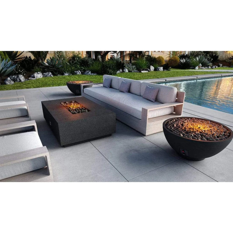 Firegear Sanctuary 3 | 29" Round Gas Fire Pit Bowl with Match Throw Ignition System
