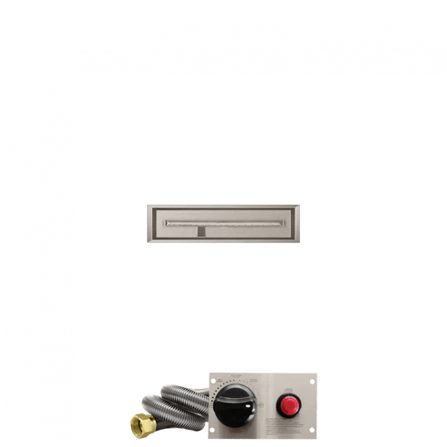 Firegear Linear Stainless Steel Fire Pit T Burner System with Drop-In Pan and Thermocouple Piloted Safety Ignition System