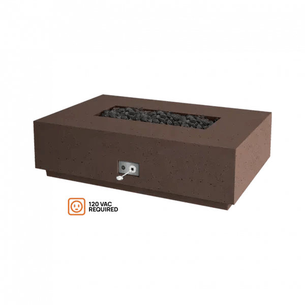 Firegear Sanctuary 1 | 56" Arctic Rectangular Stainless Steel Fire Table with All Weather Electronic Ignition System