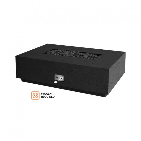 Firegear Sanctuary 1 | 56" Arctic Rectangular Stainless Steel Fire Table with All Weather Electronic Ignition System