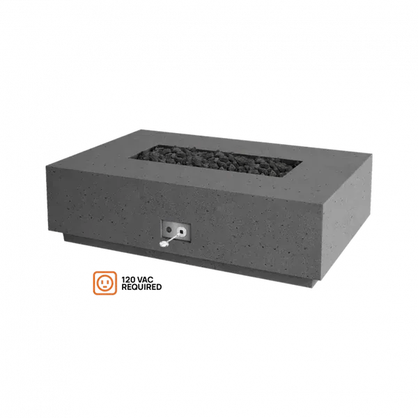 Firegear Sanctuary 1 | 56" Arctic Rectangular Stainless Steel Fire Table with All Weather Electronic Ignition System